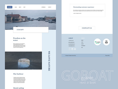 Goboat website - Concept page