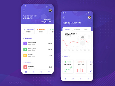 Finance App UI Concept Free Download