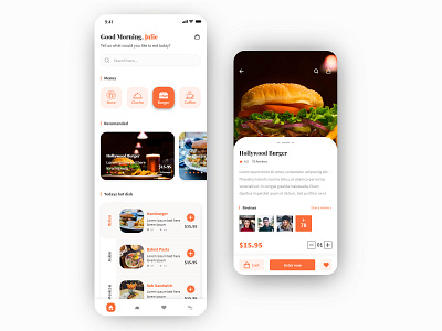 Food Delivery App UI Kits app concept cooking app cuisine delivery app food app food app foodie iphone minimal mobile app restaurant