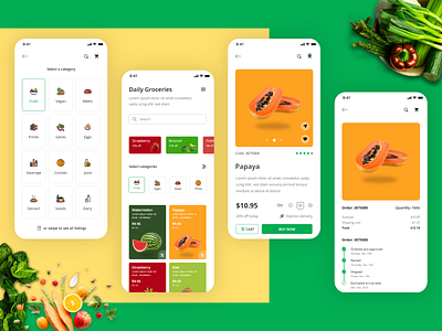Grocery store iOS app design