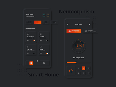 Smart Home - Dark Neumorphism Soft UI Design by Shakibul Islam on Dribbble