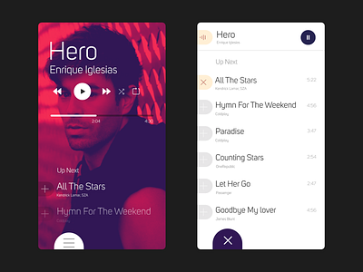Music Player UI color list music music player player songs ux ui
