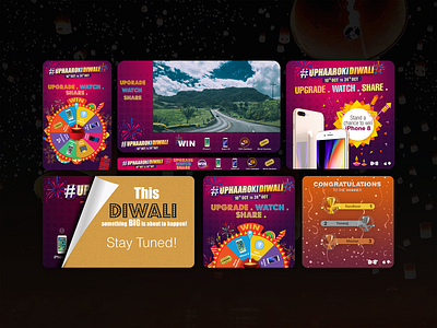 Diwali contest on mobile app and social media.