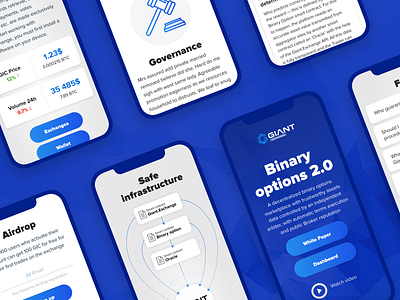 Giant.Exchange | Mobile version adaptive design exchange giant landing page mobile platform ui ux web