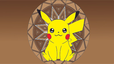 Pikachu adobe photoshop art artworks cartoon comic design gradient graphic design graphics illustration kid pikachu pokemon vector