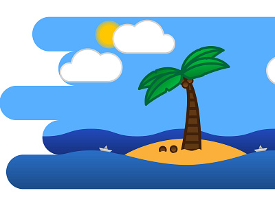 Island design illustration island