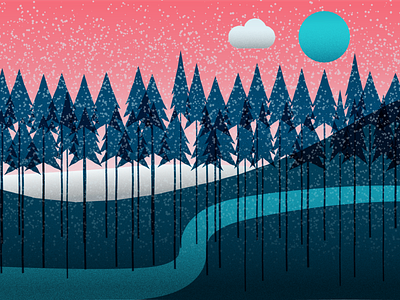 Snowy forest drawing forest illustration snow vector