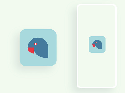 Bird App Icon app app icon bird concept dailyui dailyui 005 dailyuichallenge design flat icon light logo logo design simple