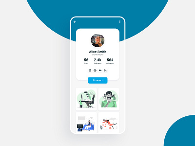 User Profile app concept dailyui dailyuichallenge design flat light profile simple ui userprofile ux