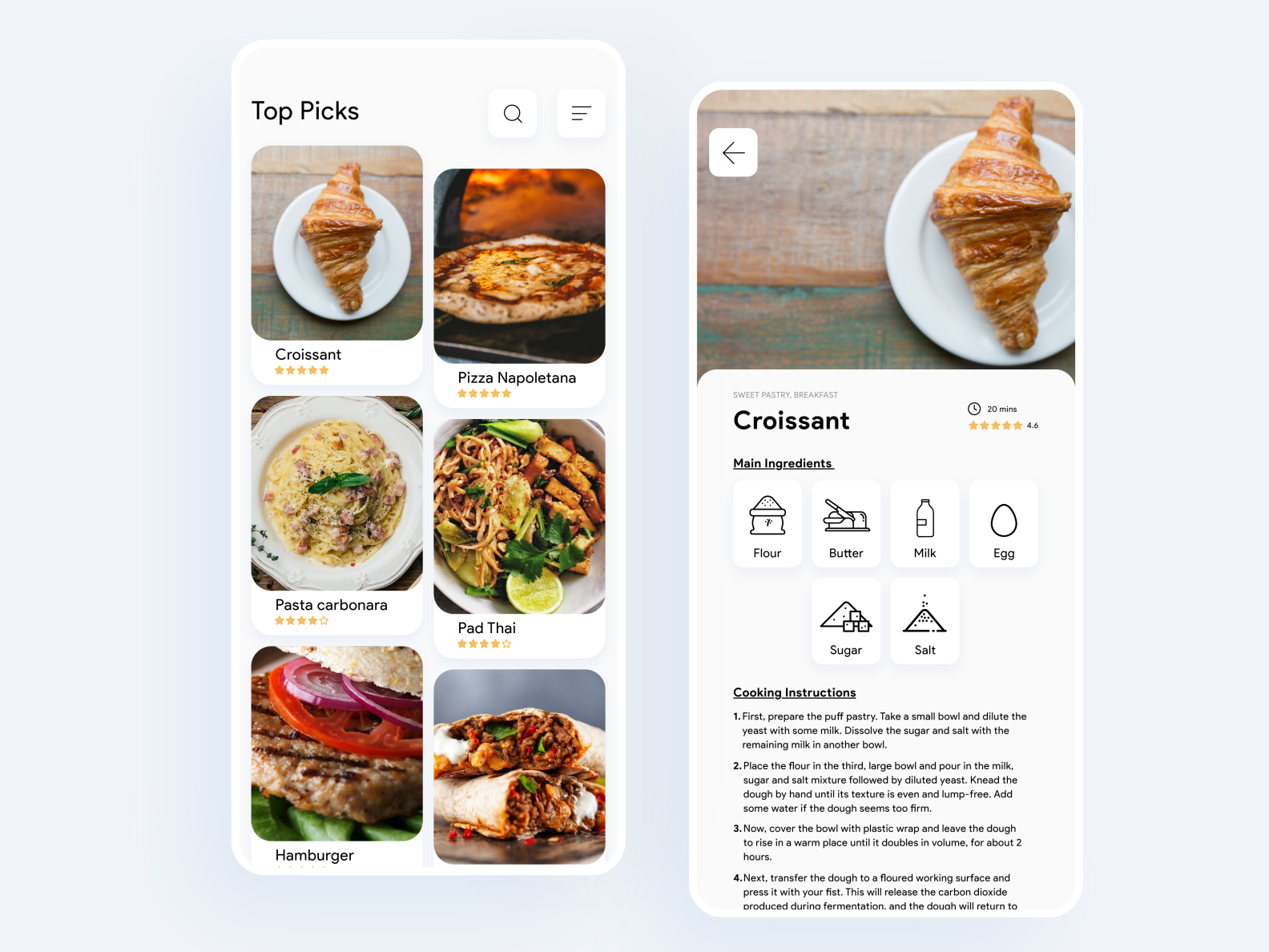 Food Recipe App Ui By Nikhil Varghese On Dribbble