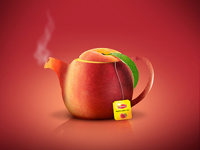 Peach Tea concept peach tea