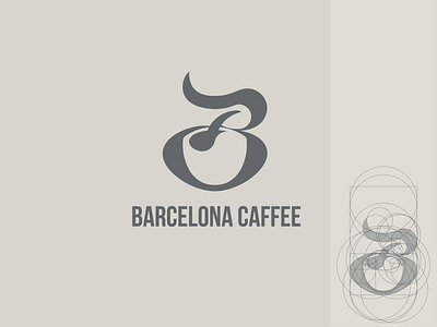 B+Coffee b letter b letter logo b logo b mark barcelona branding caffè coffee coffee cup coffee logo golden ratio logo logo design logotype negative space logo spoon