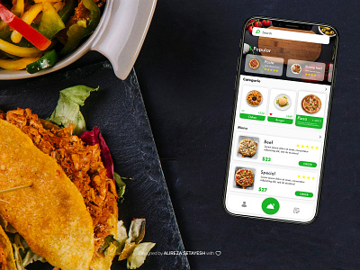 Food App alirezasetayesh app app design application clean design food ios mobile ui uiux user inteface ux