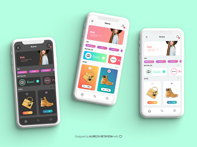 Shopping App alirezasetayesh app app design clean design fashion flat ios minimal mobile shop shopping simple social store ui user interface