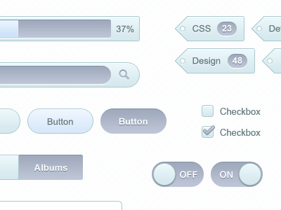 UI Kit for GraphicDaily buttons checkbox forms graphicdaily navigation psd ui