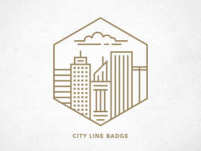 City Line Badge badge city line logo vector