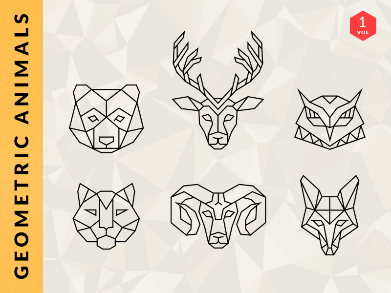 Geometric Animal Logos by Adrian Pelletier on Dribbble