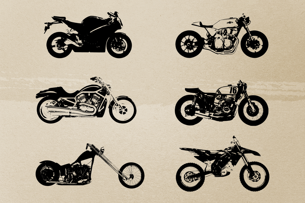 Vintage Motorcycle Silhouettes By Adrian Pelletier On Dribbble