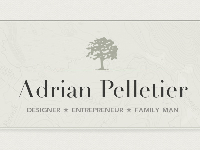 Portfolio Redesign avenir didot header portfolio topography tree