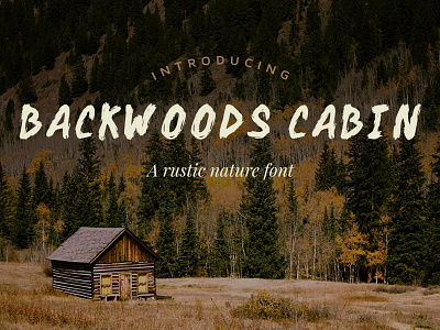 Backwoods Cabin Font brush cabin font handmade lettering nature outdoors rustic typography woods