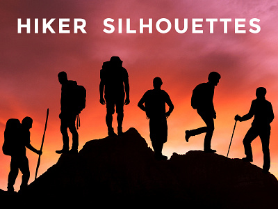 Hiker Silhouettes hiker nature outdoors silhouettes travel vector