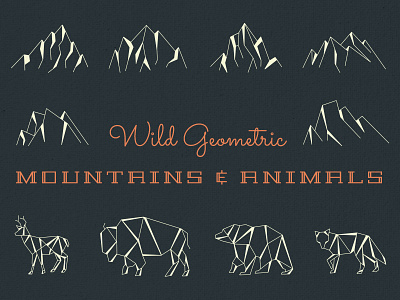 Geometric Mountains & Animals