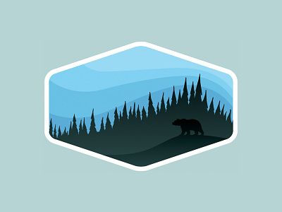 Outdoor Adventure Badges: Preview #1 badge bear camp logo national park nature outdoors travel trees