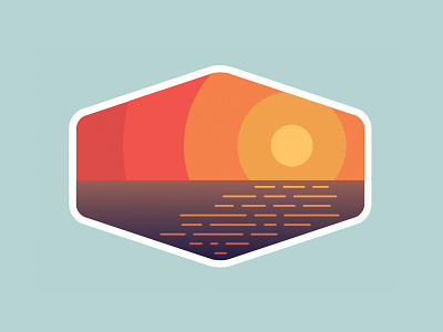 Outdoor Adventure Badges: Preview #3 adventure badge camping logo national park nature ocean outdoors simple sunset