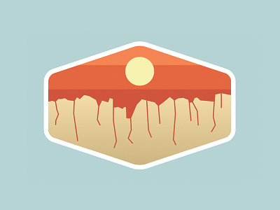 Outdoor Adventure Badges: Preview #4 adventure badge logo mountains national park nature outdoors simple sunset travel
