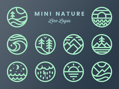 Mini Nature Line Logos - Volume 1
