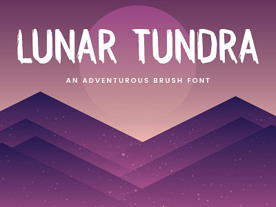 Lunar Tundra Brush Font adventure font handmade lunar nature outdoors rustic textured travel tundra typeface typography