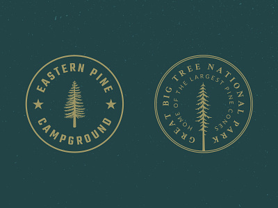 Tree Badge Logo Preview #1 badge camp forest hike logos nature outdoors tree vintage woods