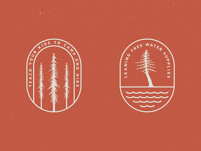 Tree Badge Logo Preview #3 badges camping handmade hiking illustration logo nature outdoors rustic trees vector vintage