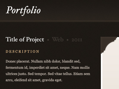 Vintage Web Designer Portfolio freebie template vintage web designer