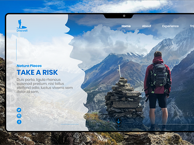Discvell - UI Webshot app app design design discvell freelancing nature places tourism travelling trips typography ui ui ux uiux user user experience ux web webdesign webshot website