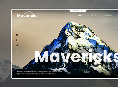 Mavericks - Webshot app branding carousel design mavrericks mountain mountains product product design slider snow typography ui uiux user interface userexperience ux webdesign webshot websites