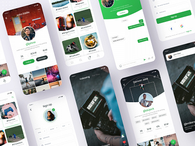 Mira Me - Social Media Platfrom - All screens app branding design ui ux