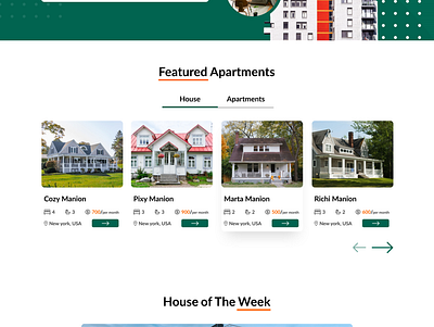 Findhome Landing - Featured Apartments design landing page ui web design website