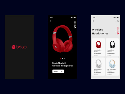 Beats Mobile App app design beats design product design ui ux
