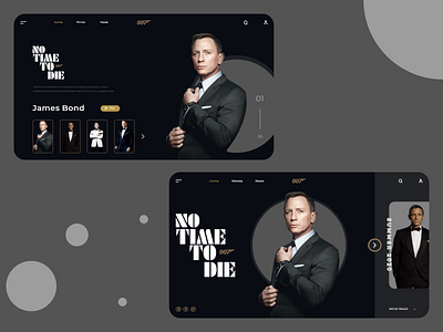 James Bond - 007 007 dark theme design flat james bond minimalist rao ui ux web