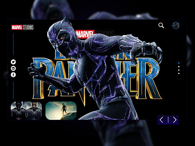 Black panther black design ui ux web