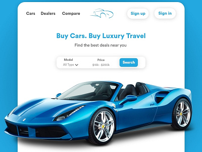 Cars Web Design adobe xd bangalore branding car web design cars design ferrari india ui ux web