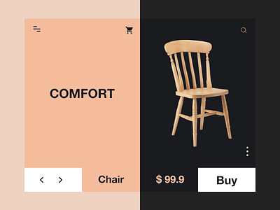 Chair Web Design adobe xd branding design homepage landing page ui user experience design ux web