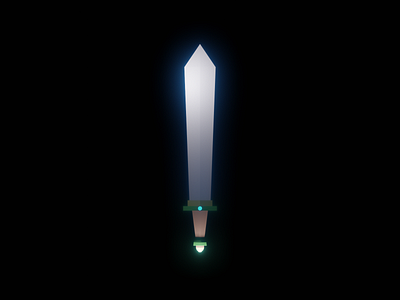 Sword 3d animation b3d blender blender3d illustration isometric low poly orthographic render