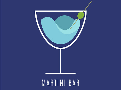 Martini Logo design icon logo