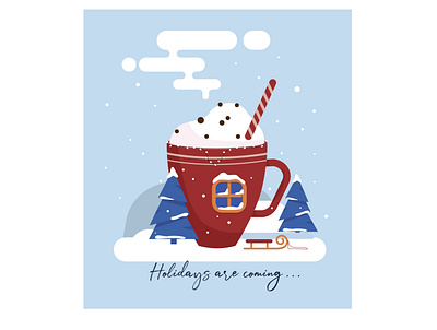 Holidays are coming! design illustration ilustrare typography vector