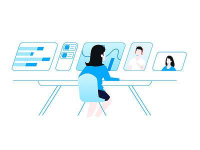 illustration for teambition landing page