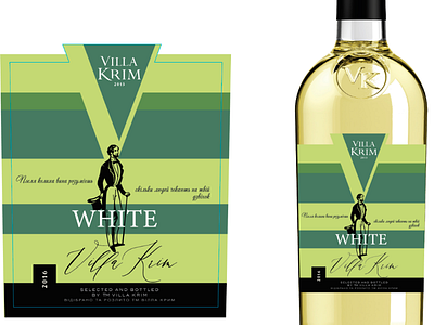 VILLA KRIM cool design label logo package design wine