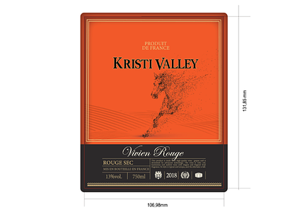 KRISTI VALLEY design label logo package design wine