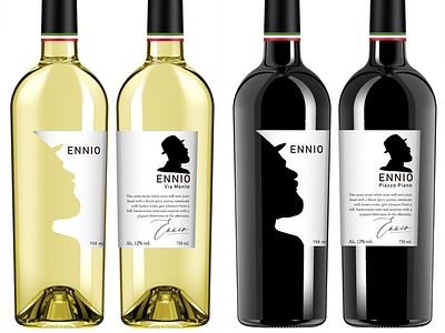 TM ENNIO branding design illustration label logo package design ui ux vector wine